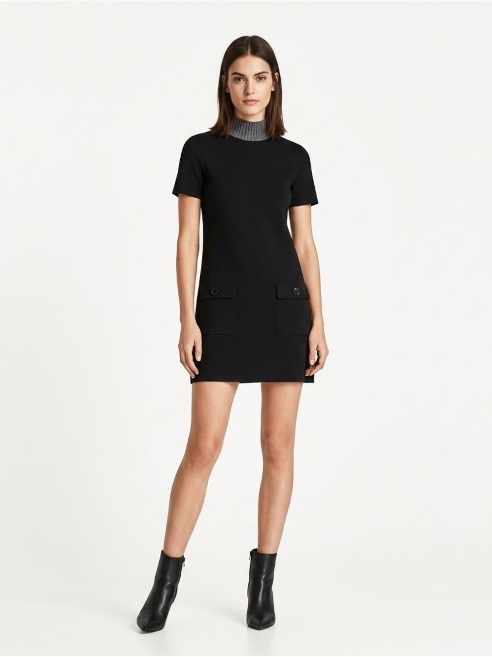 [Zara] Classic Black Turtleneck Dress